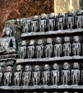 Rows of Jain carvings